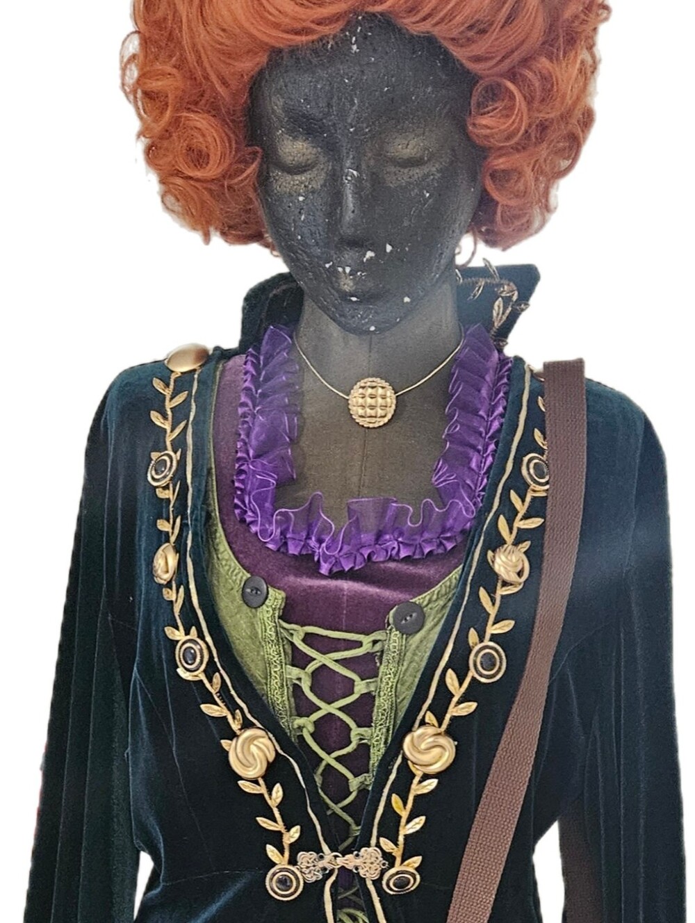 Upcycled Winifred Sanderson Costume Set With Handmade Spell Book Purse Size L - Picture 10 of 14